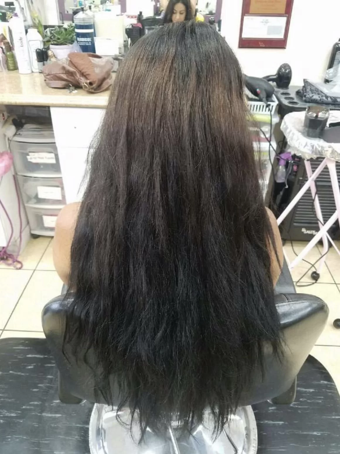 damaged long hair